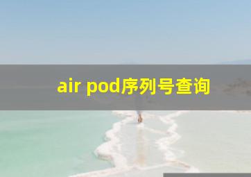 air pod序列号查询